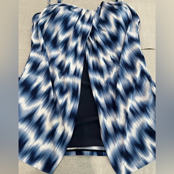 [US10]Miraclesuit Blue Waves Tankini Top - Picture 2 of 6